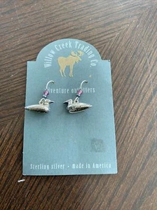 Willow Creek Trading Co Sterling Silver Dangling Mallards Earrings NWT - Picture 1 of 3