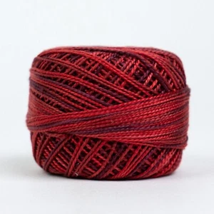 Eleganza 8wt 5-Gram Variegated Red Perle Cotton Ball 42yd Heart Beat EL5GM-1009 - Picture 1 of 1