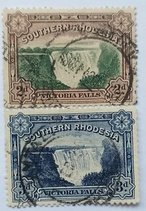 Southern Rhodesia 1932 KGV Victoria Falls Sg;GB/SR29-30 - Picture 1 of 3