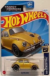 HW 2024 BUMBLEBEE GOLD VW ESCARABAJO TRANSFORMADORES HW PANTALLA TIEMPO Q-CASE 9/10 - Imagen 1 de 6