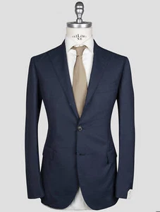 NUEVO TRAJE DE LANA VIRGEN AZUL LUIGI BORRELLI US 36 - EU 46 XB143 - Imagen 1 de 8