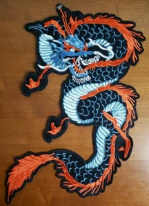 DUNGEONS & DRAGONS PATCH IRON ON OVER 1 FOOT TALL! DRAGON HUGE NEW DND - Picture 1 of 1
