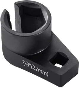 Llave para sensor de oxígeno 3/8"" x 7/8"" (22mm), acero Cr-Mo 6 puntas con pue - Picture 1 of 7