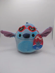 Squishmallows Disney 8" Blue Heart Glasses Plush Stuffed Toy Lilo & Stitch - Picture 1 of 2