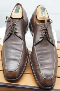 Salvatore Ferragamo Studio Delantal Cosido Puntera Oxford Hecho en Italia Talla 9.5D - Imagen 1 de 10
