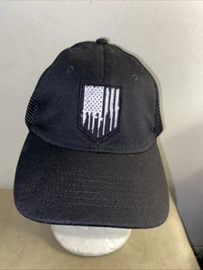 Grunt Style American Flag Guns Mesh Trucker Snapback Black Hat  Adult - Picture 1 of 8