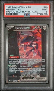 2025 POKEMON BLK EN-BLACK BOLT SPECIAL ILLUSTRATION RARE #169 GENESECT EX PSA 9 - Picture 1 of 2