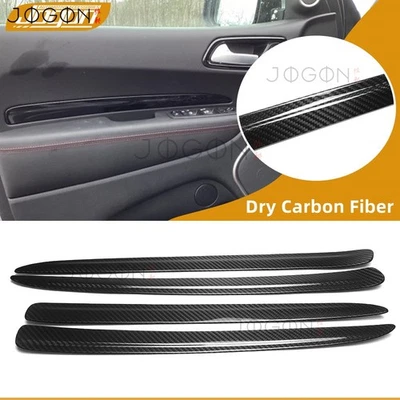 Cubierta de moldura de tiras de puerta interior de carbono para Dodge Durango SRT Hellcat SXT 2011-2023 Foto 1 de 4