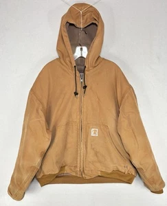 Tyndal FR Flame Resistant Canvas Jacket Mens XL Brown Wool Lined Hooded USA Made - Picture 1 of 12