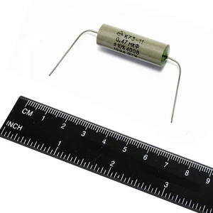 16x Polyester Audio Capacitors 0.47uF 400V 10% Metallized Film PETP K73-11 USSR - Picture 1 of 5