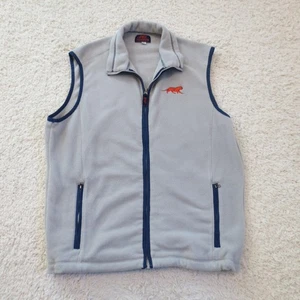 Auburn Tigers Vest Mens Medium Gray Blue NCAA Football Fleece Full Zip AU - Picture 1 of 12