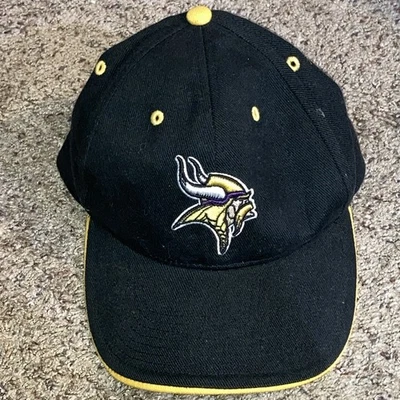 NWT Minnesota Vikings Twins Enterprise NFL On Field Strapback Hat Cap 1990s - Image 1 of 3
