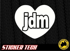 JDM LOVE (HEART) STICKER DECAL TO SUIT DRIFT WORKS WHEELS S13 350Z R33 R34 VTEC - Picture 1 of 2