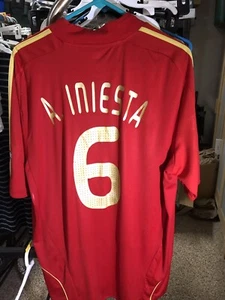 Adidas 2007-2008 XL Andres Iniesta Spanien Home Shirt Trikot Camiseta Maillot Neu mit Etikett - Bild 1 von 8