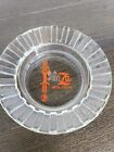 Vintage Union Plaza Hotel Casino Ribbed Glass Ashtray from Las Vegas Red Writing
