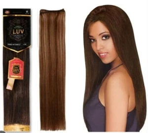 CAPELLI REMY LUV CAPELLI UMANI SETOSI DRITTI 100% ESTENSIONE CAPELLI UMANI 18 pollici - Foto 1 di 9