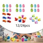 Pre-filled Easter Eggs, Easter Basket with Toy, Colorful Easter Egg Fillers for