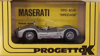 Maserati Birdcage 1961 Presentazione 020 Argento Die Cast Model 1/43  Progetto K - Immagine 1 di 4