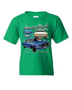 Ford Mustang Shelby 1967 GT Youth T-Shirt American Made Muscle Cars Kids Tee - Picture 1 of 8