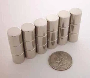 18pcs MAGNETS Neodymium ROD 0.5" - TRIPLE PLATED - Picture 1 of 1