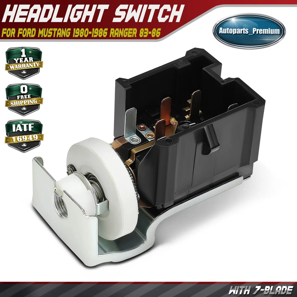 Headlight Switch for Ford Mustang 1980-1986 Ranger 1983-1986 Bronco II Escort - Image 1 of 4