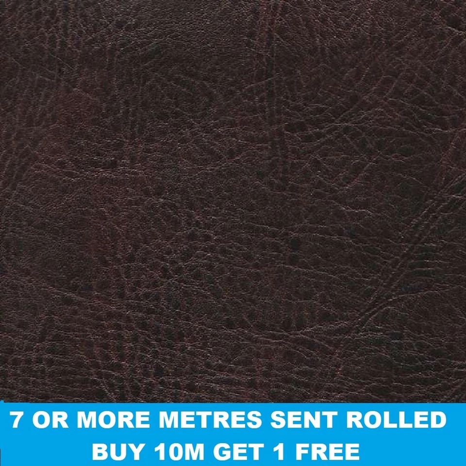 Premium Brown Heavy Upholstery Faux Leather Vinyl Car Sofa Chair Fire Retardant - Image 1 of 1