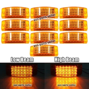 10Pcs Amber 6" 21 LED Sealed Side Marker Clearance Light Trailer Truck 12V-24V - Picture 1 of 14