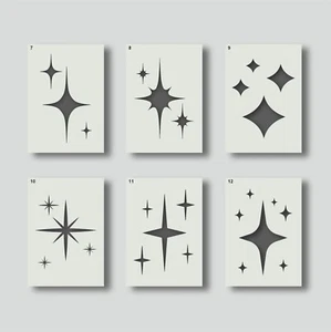Star stencils for Nursery Walls, Fabrics & Furniture, Home Decor. LOT 2 - Picture 1 of 9