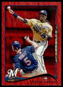 Topps 2014 #172 Baseball Rickie Weeks Red Foil Milwaukee Brewers Baseball - Picture 1 of 2