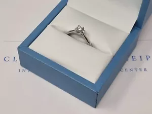 PROMISE RING 0,11 Karat runder Brillant Solitär, 14K Weißgold GR. 6,5 - Bild 1 von 12