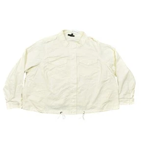 NEW Lane Bryant White Linen Jacket Plus Size 28 NWT Snap Button - Picture 1 of 9