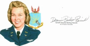 Deanie Parrish Hand Signed Cut Signature GOE Lithograph WWII WASP Pilot B-26 - Picture 1 of 1