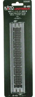 Kato N New UniTrack Single Track Plate Girder Bridge 186mm 7 5/16″ Silver 20-453 - Изображение 1 из 2