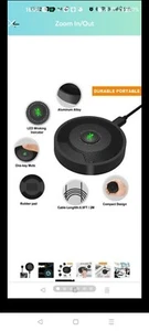 USB Conference Microphone - 360° Omnidirectional Stereo/One-Key Mute/Plug & Play - Picture 1 of 6