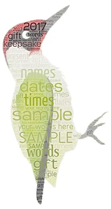 word art picture personalised gift present keepsake Woodpecker Birdwatcher dad - Picture 1 of 1