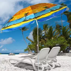 More details for 1.8m parasol umbrella garden parasol beach parasol tilt parasol sun shade