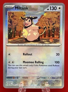 Pokemon Juego de Cartas Coleccionables Miltank 081/131 Pokeball Holograma Inverso S&V Evoluciones Prismáticas Casi Nuevo - Imagen 1 de 5