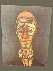 Bernard Buffet "Tete der Clown" signierte Lithographie auf Leinwand Vintage - Bild 1 von 14