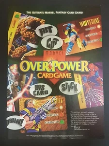 Anuncio impreso de juego de cartas Marvel Over Power arte original 7,75x10,80 - Imagen 1 de 1