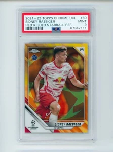 2021-22 Sidney Raebiger Topps Chrome Red & Gold Refractor Rookie Card SSP PSA 9 - Picture 1 of 3