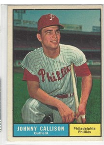 1961 TOPPS # 468 JOHNNY CALLISON NICE CARD