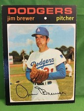 Topps 1971 baseball card JIM BREWER, card #549, LOS ANGELES DODGERS
