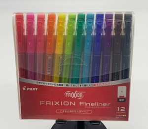 Pilot FriXion Fineliner Erasable Marker Pens - (as pictured) Pack of 12 NEW - Picture 1 of 3
