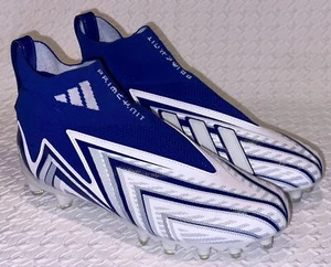 ADIDAS Freak Ultra 23 Primeknit Blue White Laceless Football Cleats Mens 10.5 - Picture 1 of 9