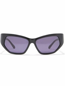KAREN WALKER Black Superhero Wrap Sunglasses $200 - Picture 1 of 9