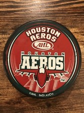 Houston Aeros Hockey Souvenirs Puck AHL Defunct Official Licensed 