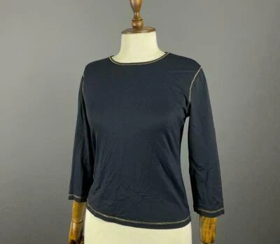 Women Versace Classic V2 Black Crew Neck Long Sleeve Sweater Size 48 - Image 1 of 4