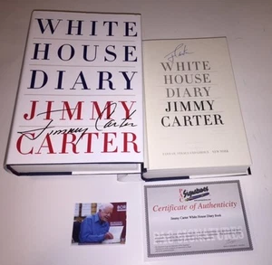 JIMMY CARTER FIRMADO 1A EDICIÓN LIBRO DIARIO CASA BLANCA PRESIDENTE EE. UU. RARO CON CERTIFICADO DE AUTENTICIDAD - Imagen 1 de 6