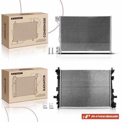 2x Radiator & AC Condenser Cooling Kit for Lincoln Town Car Ford Mercury 06-11 - Image 1 of 4