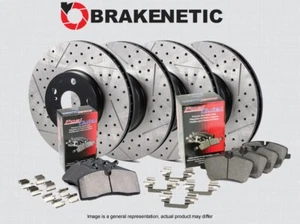 F&R BRAKENETIC PREMIUM Drill Slot Brake Rotors+Ceramic Pads+Sensors 56.02008.11 - Picture 1 of 3